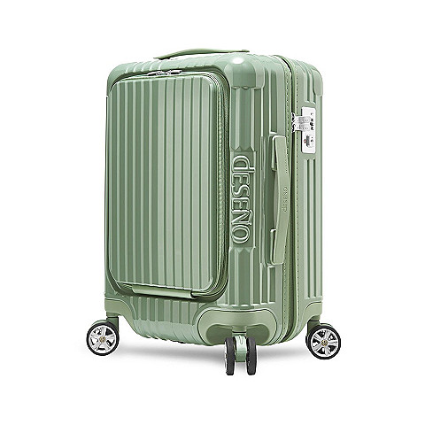 【deseno 迪森諾】尊爵傳奇V 20吋前開對開式拉鍊行李箱-酪梨綠